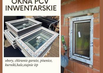 Okna PCV profil 7 cm - UCHYLNE OKNO inwentarskie dwuszybowe NA WYMIAR
