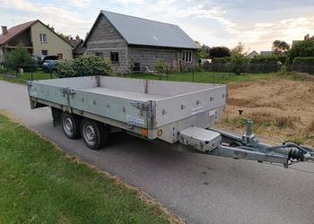 Przyczepa burtowa laweta saris p2000 dmc 1500 dwie osie, oponnisko profilow