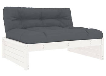 Siedzisko środkowe białe 120x80 cm lite drewno sosnowe WM-825759