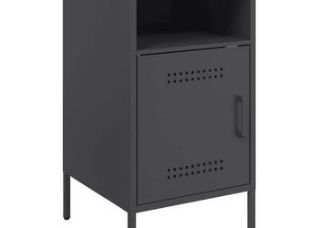 Szafka nocna czarna 36x39x68 cm stal WM-843066