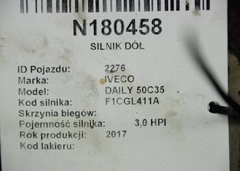 SILNIK DÓŁ IVECO DAILY 50C35 F1CGL411A
