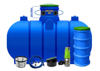ZBIORNIK NA WODĘ DESZCZOWĄ 6000L Zestaw z Pompą Auto