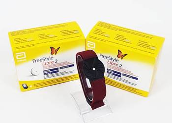 Opaska ochronna na sensor FreeStyle Libre 2 - Bordowa