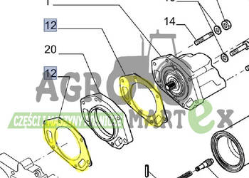 76086236, 219232A1, 153214632 USZCZELKA POMPY HYDR CNH
