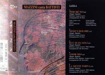Oryginalna włoska kaseta Mina‎–Mazzini Canta Battisti