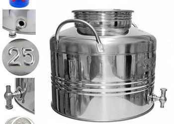 Beczka bańka antałek ze stali nierdzewnej inox z kranikiem 25L na napoje