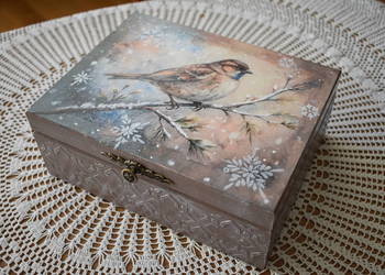 Szkatułka rękodzieło decoupage