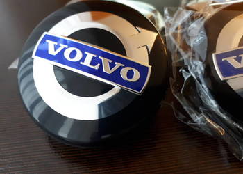 NOWE dekle dekielki VOLVO 64mm czarno niebieski