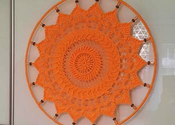 Pomarańczowa mandala 3D 55 cm (łapacz snów)