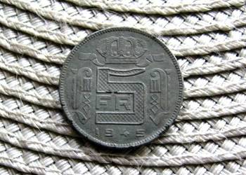 Belges 5 Franków 1945r--Cynk--Ładna