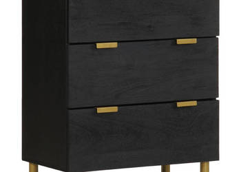 Szafka czarna 60x33x75 cm materiał drewnopochodny WM-4017651