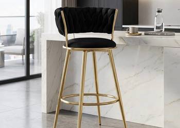 Czarny Hoker Tapicerowany Rosa-B 2, Wysyłka 24H, Dostawa 0zł!