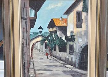 Roberts 58, Uliczka w Barcelonie, obraz olejny