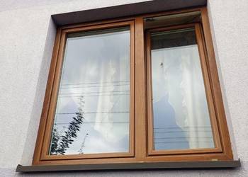 Okno plastikowe złoty dąb