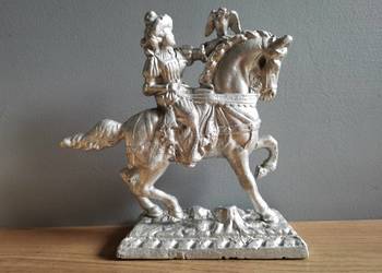 Stara metalowa figurka Amazonka odlew, PRL