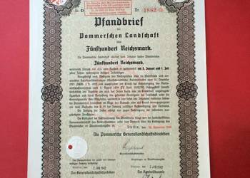 ( 25 ) Papiery wartościowe 500 reichsmark