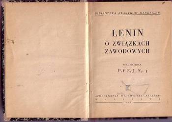 (5679) O ZWIĄZKACH ZAWODOWYCH – W.I. LENIN