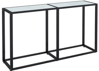 Konsola biały marmur 140x35x755 cm szkło hartowane WM-331676