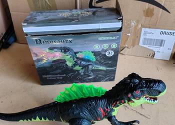 DUŻY DINOZAUR T-REX TYRANOZAUR CHODZI RYCZY ZIEJE