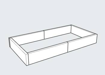 Podwyższona grządka betonowa, warzywnik 205 x 105 x 25