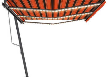 Automatycznie zwijana markiza LED i czujnik wiatru 600x300 cm WM-3069815