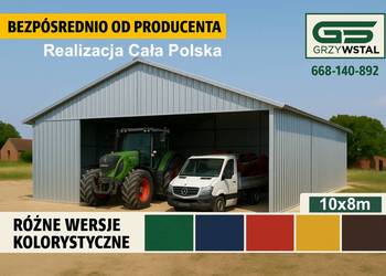 Garaż blaszany OCYNK  - Wiata Rolnicza  - Hala Stalowa – GRZYWSTAL