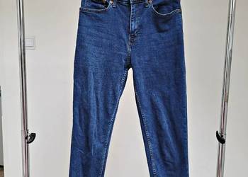 Nibieskie granatowe jeansy mom fit