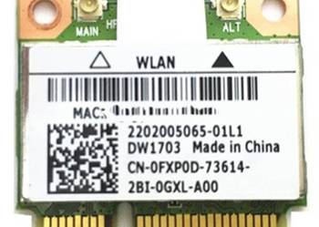 Karta WLAN Combo WiFi+Bluetooth mod. DW1703 (oryginał)
