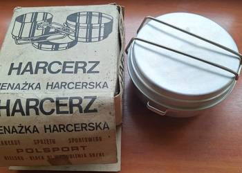 Menażka POLSPORT harcerska składana zestaw kompl oryginał z pudełkiem PRL