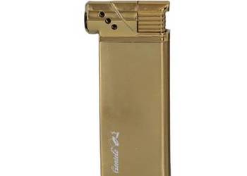 Złota Zapalniczka Fajkowa Metalowa Płomieniowa na Prezent Regulowana