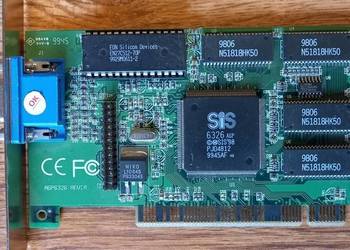 Karta graficzna na slot PCI SiS 6326AGP  4MB Karta sprawna