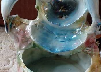 38 cm wysokie ciężka ceramika z lat 80-90mtych od fontanny OPIS