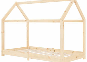 Rama łóżka dziecięcego lite drewno sosnowe 70 x 140 cm WM-283346