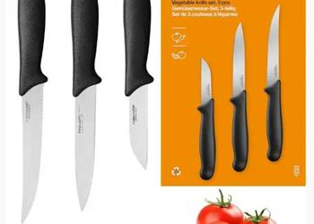 Fiskars Essential, zestaw noży do warzyw, 3 szt.