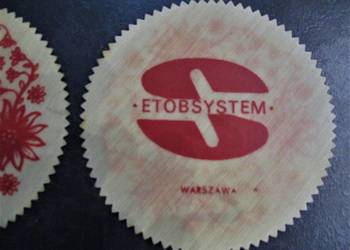 Warszawa ETOBSYSTEM podkładka podstawka PRL