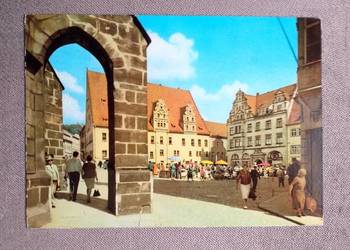 MIŚNIA - WIDOK NA RYNEK I RATUSZ NA STARYM MIEŚCIE