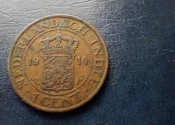Stare monety 1 cent 1914 Holenderskie Indie Wschodnie