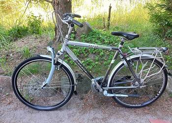 Alu Rower Miejski Męski Gazelle Medeo 3x8 Deore Amortyzator Led 28