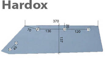 Lemiesz 300hektarów HARDOX 969121/L KG 12 do pługa KRONE