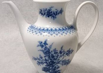 Krautheim Dzbanek Piękny Kobaltowy bukiet Biała porcelana