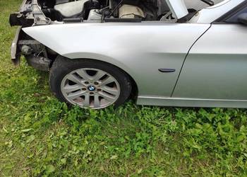 Bmw e90 błotnik przedni lewy oryginał titansilber srebrny metalic