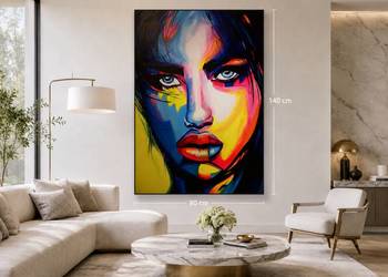 Obraz ręcznie malowany akryl 140 × 90 cm