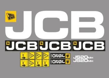 Naklejki oklejenie - JCB JS20MH Zamiennik