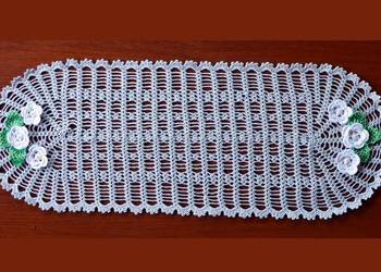 Serwetka szydełkowa 63x26cm kolor szary (S135)