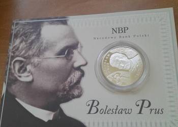Moneta srebrna "Bolesław Prus" 10 zł z 2012 r.