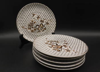 Talerzyki deserowe 6szt. motyw siatki