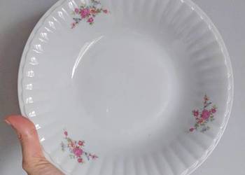duże talerze obiadowe z kwiatami, Wawel, 5 sztuk, made in Poland