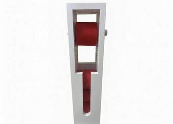 Stojak na papier toaletowy uchwyt drewniany pojemnik 2w1 biały Buk kolory