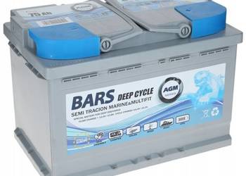 Akumulator Bars Marine AGM Deep Cycle 12V 75Ah L3 P+ BM75