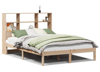 Łóżko z regałem bez materaca lite drewno sosnowe 160x200 cm WM-3321591